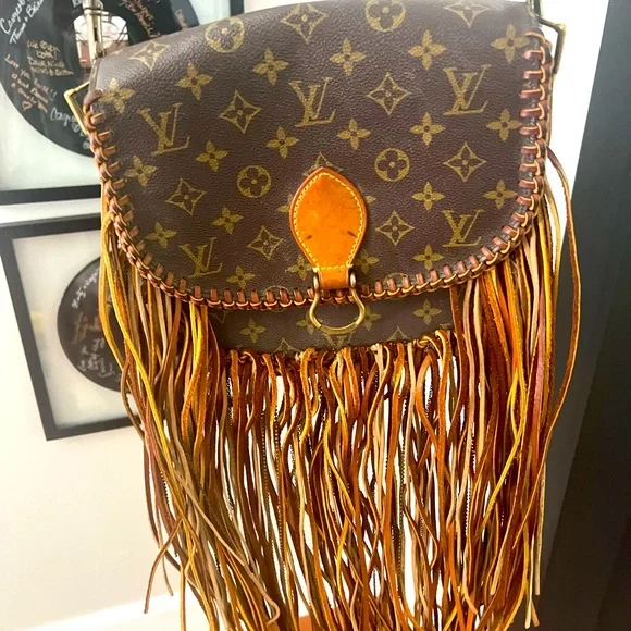 Upcycled Louis Vuitton Fringe Purse Upcycled Fringe Louis Vuitton
